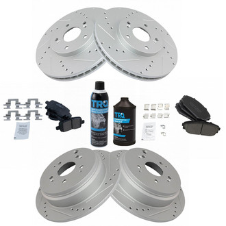TRQ® - Performance Ceramic Front and Rear Brake Kit