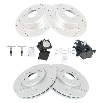 TRQ® - Performance Ceramic Front and Rear Brake Kit