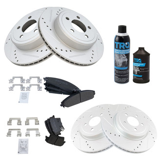 TRQ® - Performance Semi-Metallic Front and Rear Brake Kit