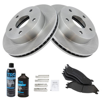 TRQ® - Front Disc Brake Kit with Semi-Metallic Pads