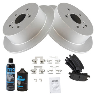 TRQ® - Rear Disc Brake Kit with Semi-Metallic Pads