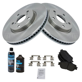 TRQ® - Front Disc Brake Kit with Semi-Metallic Pads