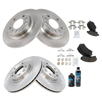 TRQ® - Front and Rear Disc Brake Kit with Ceramic Pads