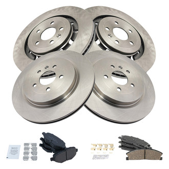 TRQ® - Front and Rear Disc Brake Kit with Ceramic Pads