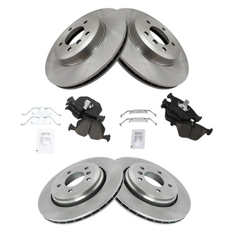 TRQ® - Front and Rear Disc Brake Kit with Ceramic Pads