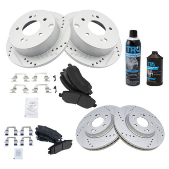 TRQ® - Performance Semi-Metallic Front and Rear Brake Kit