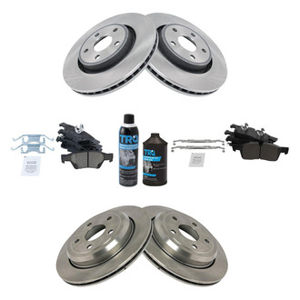 TRQ® - Front and Rear Disc Brake Kit with Ceramic Pads