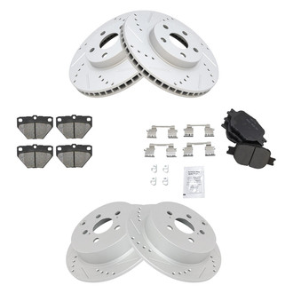 TRQ® - Performance Ceramic Front and Rear Brake Kit