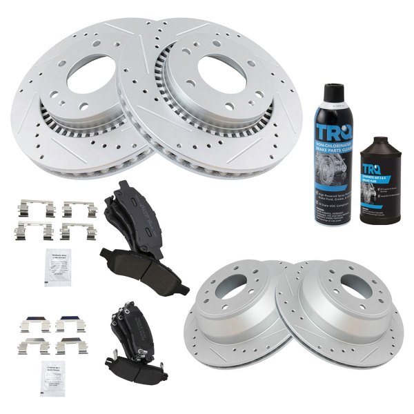 TRQ® - Performance Semi-Metallic Front and Rear Brake Kit