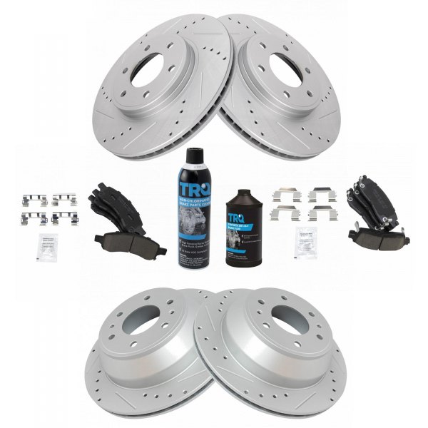 TRQ® - Performance Ceramic Rear Brake Kit