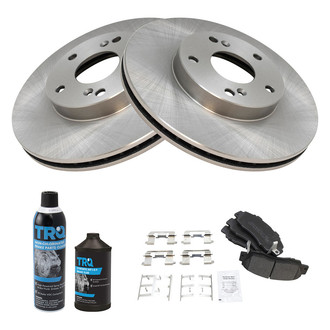 TRQ® - Front Disc Brake Kit with Semi-Metallic Pads