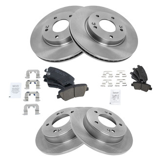 TRQ® - Front and Rear Disc Brake Kit with Ceramic Pads