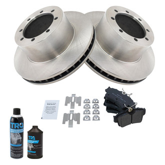 TRQ® - Rear Disc Brake Kit with Semi-Metallic Pads