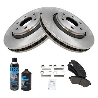 TRQ® - Front Disc Brake Kit with Semi-Metallic Pads
