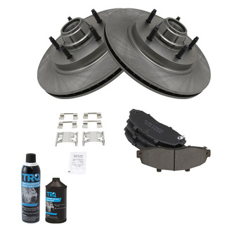 TRQ® - Front Disc Brake Kit with Semi-Metallic Pads