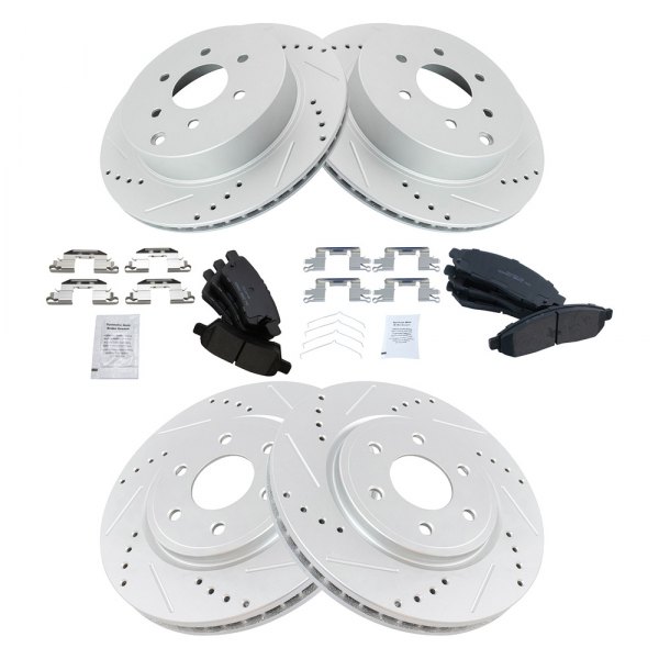 TRQ® - Performance Ceramic Front and Rear Brake Kit