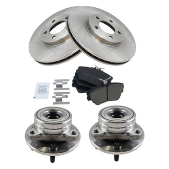 TRQ® - Disc Brake Kit with Ceramic Pads and Hub Assemblies