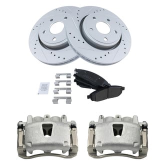 TRQ® - Performance Semi-Metallic Brake Kit with Calipers