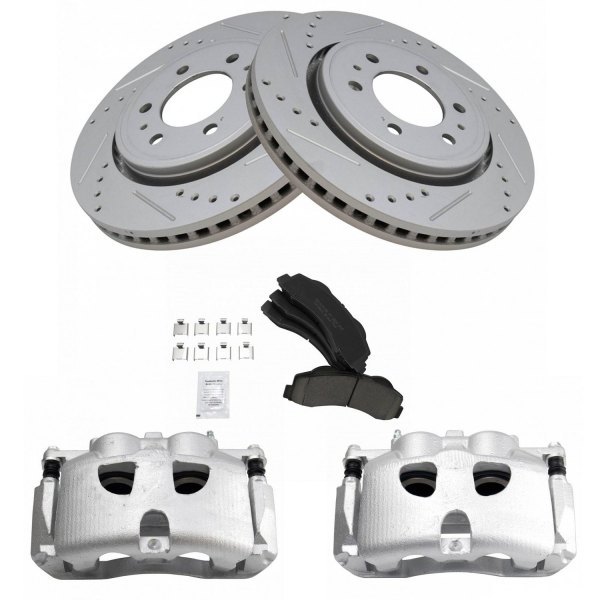 TRQ® - Performance Ceramic Front Brake Kit with Calipers