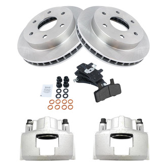 TRQ® - Front Disc Brake Kit with Semi-Metallic Pads and Calipers