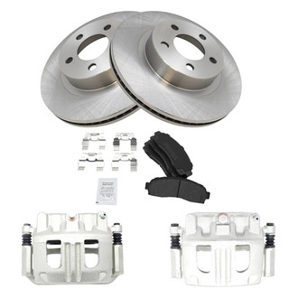 TRQ® - Front Disc Brake Kit with Semi-Metallic Pads and Calipers