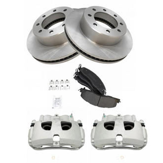 TRQ® - Disc Brake Kit with Semi-Metallic Pads and Calipers