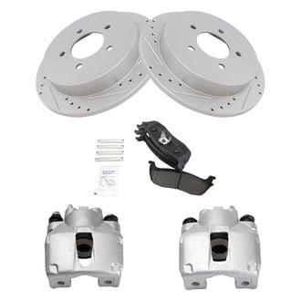 TRQ® - Performance Ceramic Rear Brake Kit with Calipers