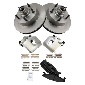 TRQ® - Performance Semi-Metallic Brake Kit with Calipers