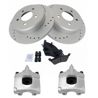 TRQ® - Performance Semi-Metallic Brake Kit with Calipers