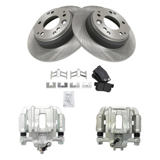 TRQ® - Rear Disc Brake Kit with Semi-Metallic Pads and Calipers