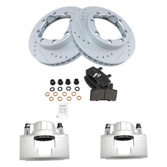 TRQ® - Performance Semi-Metallic Brake Kit with Calipers