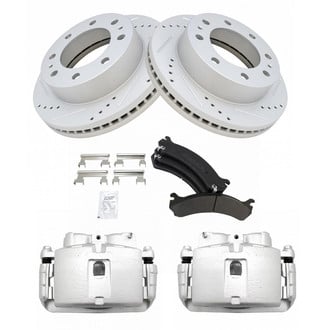 TRQ® - Performance Semi-Metallic Front Brake Kit with Calipers
