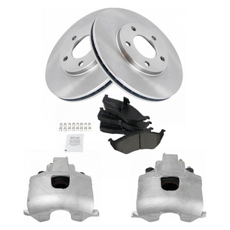 TRQ® - Front Disc Brake Kit with Semi-Metallic Pads and Calipers