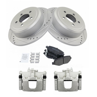TRQ® - Performance Semi-Metallic Brake Kit with Calipers