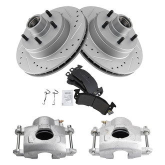 TRQ® - Performance Semi-Metallic Brake Kit with Calipers