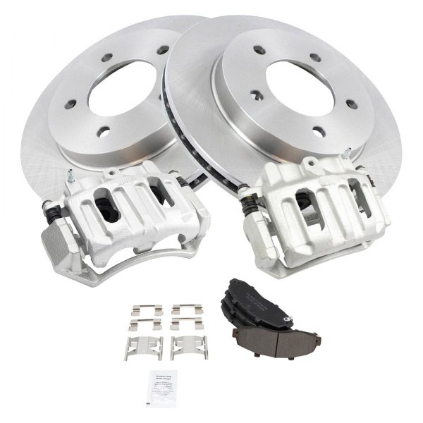 TRQ® - Front Disc Brake Kit with Semi-Metallic Pads and Calipers