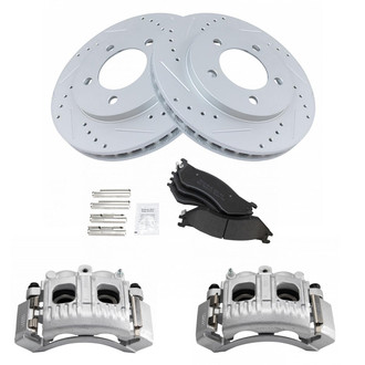 TRQ® - Performance Semi-Metallic Brake Kit with Calipers
