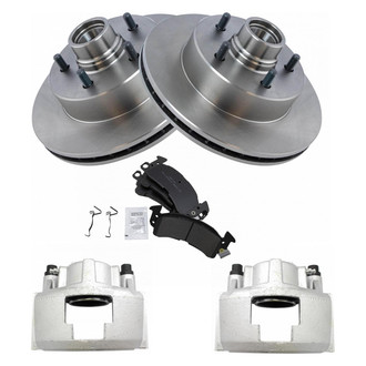 TRQ® - Front Disc Brake Kit with Semi-Metallic Pads and Calipers