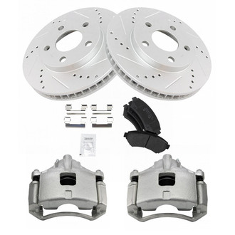 TRQ® - Performance Semi-Metallic Brake Kit with Calipers