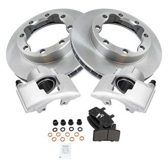 TRQ® - Front Disc Brake Kit with Semi-Metallic Pads and Calipers