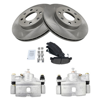 TRQ® - Disc Brake Kit with Semi-Metallic Pads and Calipers