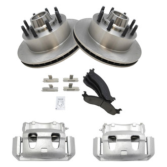 TRQ® - Front Disc Brake Kit with Semi-Metallic Pads and Calipers