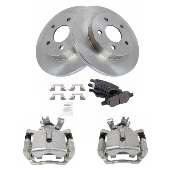 TRQ® - Rear Disc Brake Kit with Semi-Metallic Pads and Calipers