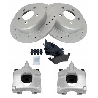 TRQ® - Performance Ceramic Rear Brake Kit with Calipers