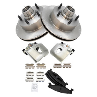 TRQ® - Performance Semi-Metallic Front Brake Kit with Calipers