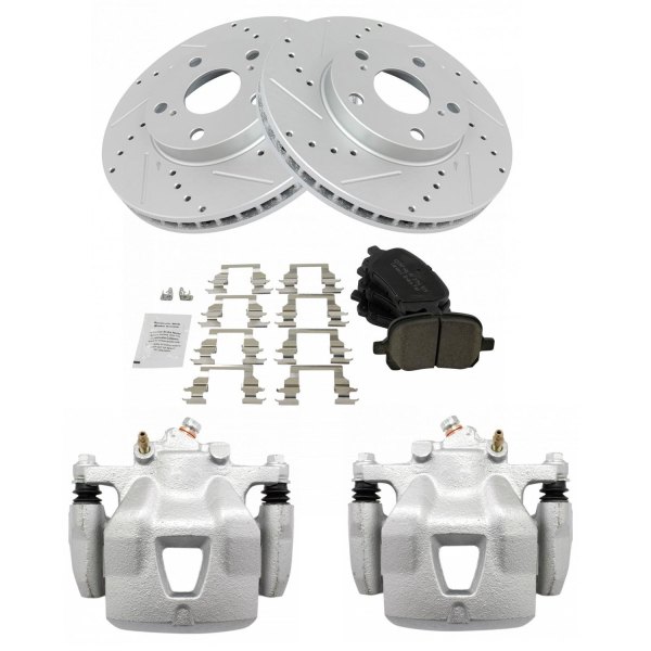 TRQ® - Performance Ceramic Front Brake Kit with Calipers