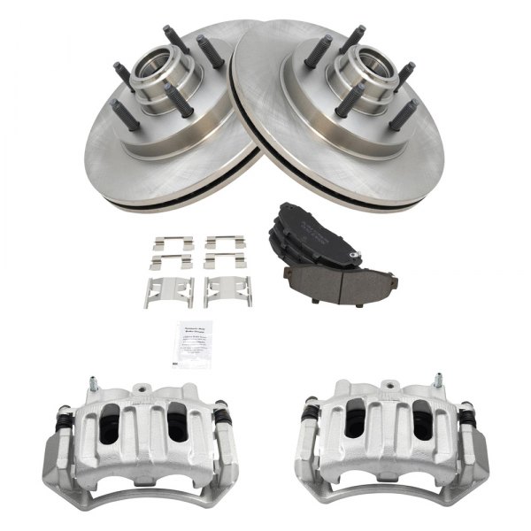 TRQ® - Front Disc Brake Kit with Semi-Metallic Pads and Calipers