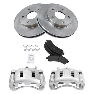 TRQ® - Disc Brake Kit with Semi-Metallic Pads and Calipers