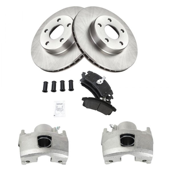 TRQ® - Front Disc Brake Kit with Semi-Metallic Pads and Calipers