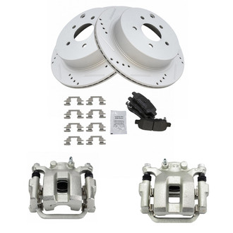 TRQ® - Performance Semi-Metallic Brake Kit with Calipers
